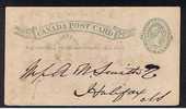 1896 Postal Stationery Card Port Williams Station To Halifax Backstamped Kentville Canada - Ref 205 - 1860-1899 Reinado De Victoria