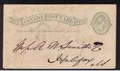 1896 Postal Stationery Card Port Williams Station To Halifax Backstamped Kentville Canada - Ref 205 - 1860-1899 Regno Di Victoria