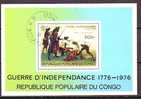 Kongo Brazzaville Block 10 USA 200 Jahre Unabhängigkeit Schlacht Bei Lexington - Gebraucht