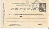 Fc010/  FRANKREICH - Telegramm,  RP015 (1885) Handschriftl. Text/Adresse Stark Verblasst, Strassenpostamt Klar Lesbar.. - Pseudo-officiële  Postwaardestukken