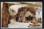 Real Photo Postcard Cottages Castle Combe From The Cross Wiltshire - Ref 206 - Autres & Non Classés