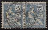 FRANCE 1902 N°127 Bloc De 2 Beau Centrage @  Affaire 25% Cote - 1900-02 Mouchon