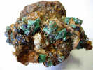 CRISTAUX D'AZURITE AVEC MALACHITE 8 X 5 CM  MAROC - Minerals