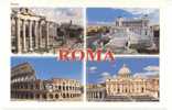 Roma. 4 Viste. Colosseo. Piazza San Pietro. Altare Della Patria. Foro Romano. - Altare Della Patria