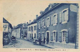 64 . MAULEON . 1 CPA, 1 CPM . Hôtel Saubidet . Rue De Navarre . - Mauleon Licharre