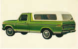 1974 Ford Pick-up Truck Advertisement Postcard, Ford Ranger XLT Green Truck - Camions & Poids Lourds