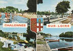 CARTE 1970 CHALONNES SUR LOIRE -MULTIVUES :camping,plage,la Loire - Chalonnes Sur Loire