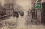 Crue De La Seine Saint Denis La Rue Du Port 28 Janvier 1910 Cpa Animée - Überschwemmungen