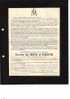 BRUXELLES EDEGEM  Faire-part Mortuaire Du BOIS D´AISCHE Louis De GOBART 1876-1920 EVERE - Autres & Non Classés