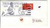 USA Special Cancel Cover 1987 - Tris Speaker - Hubbard - Schmuck-FDC
