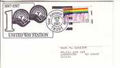 USA Special Cancel Cover 1987 - United Way 100 - San Antonio - Enveloppes évenementielles