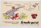 Buvard LA VACHE QUI RIT Série Les Metiers  N° 4 Dessin Herve BAILLE Le Chasseur Chien Fusil Chasse - Zuivel