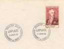 1955 France  FDC   Mathématicien Matematico Mathematician  Laplace - Other & Unclassified