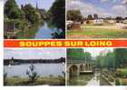 SOUPPES SUR LOING - N° M 7717 VC4 -    4 Vues :  Bords Du LOING - Camping - Lac - Bords Du Loing - Souppes Sur Loing