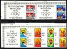 BULGARIE - 1980 - Jeux Olimpiques D´Ete - Moscou´80 (3) - 2 Series + 4 Vignettes Rare - Unused Stamps