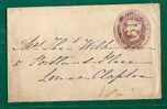 UK - VF 1848 VICTORIA  ENTIRE COVER At Back Orange-red CANCEL FE-25-1848 - At Front Unreadable Red Alongside City Cancel - Entiers Postaux