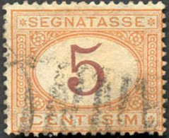 Pays : 247 (Italie : Victor-Emmanuel II)  Yvert Et Tellier N°:  Tx  5 (o) - Impuestos