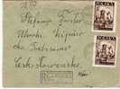 Pol121a/- POLEN -  Bedzin Burgruine Auf Einschreiben Goszczunowa, CSSR 1947 - Cartas & Documentos