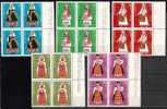 BULGARIA / BULGARIE  - 1975 - Costumes Nationaux De Femmes - Bl De 4** - Unused Stamps