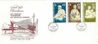 FDC 66  NOUVELLES HEBRIDES - POSTE 418 à 420 - NOËL 75 - MADONE - FDC