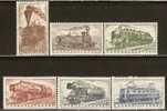 Czechoslovakia 1956 Mi# 988-993 * MH - Locomotives / Trains - Unused Stamps