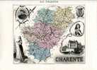 Delcampe - Carte De Département   " CHARENTE "      1886 - Other & Unclassified