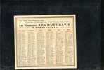 Calendrier 1952 - Dinan 22 - Vêtements BOUQUET-DAVID - 33 Grande Rue - Small : 1941-60