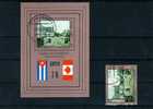 CAPEX 1978 Toronto Flagge Kanada Gemälde Winter In Wales Kuba 2302+Block 54 O 5€ Bloque Hb Philatelic Expo Sheet Bf Cuba - Gebraucht