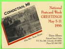 COHOCTAH, MI - NATIONAL POSTCARD WEEK,1996 - DIANE ALLMEN - NINE MEN, SEVEN HORSES - - Altri & Non Classificati