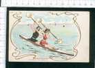 Jolie Carte Illustrée Par Guillaume Thème Sport Aviron Couple - Guillaume