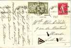 VAR-ST RAPHAEL 20c SEMEUSE AVEC TAXE 20c VERT EN PAIRE 24-9-1934 - 1859-1959 Cartas & Documentos