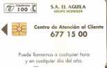 P-172 TARJETA DE ESPAÑA DE EL AGUILA CERVEZA DE TIRADA 9100 NUEVA-MINT - Emisiones Privadas