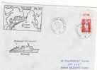 Bureau De Poste  Naval 64 7/3/1995 Petrollier Ravitailleur Somme A 631  Briat Vignette  Lettre - 1989-1996 Bicentenial Marianne