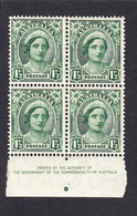 Australia 1942 Q. Elizabeth  1 1/2d  Block Of 4  SG204  MNH Superb - Neufs