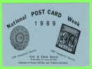 ST-LOUIS, MO. - NATIONAL POST CARD WEEK,1989 - INAUGURAL BUTTON 1789 & 1989 - CEIL & CHICK HARRIS - - St Louis – Missouri