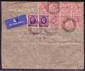 UK - VF 1937 COVER From LONDON To BUENOS AIRES Massive Franking - SG # 376 (2- Pair) And#  386 (7)  Block Of 4, Pair+1 - Volledige & Onvolledige Vellen