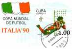 Torwart-Parade Fussball-WM 1990 In Italien Kuba 3362 Plus Block 117 O 7€ Keeper Sport Football Bloc Soccer Sheet Of Cuba - Copa América