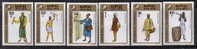 +Rwanda 1974, 602-7, Costumes, Facteurs, 6v, N** - Nuevos