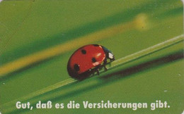 Télécarte Puce ALLEMAGNE - ANIMAL - COCCINELLE ** Pub Assurance Insurance Adv.  * - LADYBIRD Chip Phonecard Germany - Marienkäfer