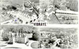 72. VIBRAYE. EN AVION AU DESSUS DE ....VIBRAYE. MULTI VUES AERIENNES. LABORATOIRE FISH ET COMPAGNIE,LA PLACE DE L'EGLISE - Vibraye