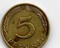 ALLEMAGNE 5 PFENNIG 1972 J - 5 Pfennig