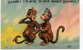 Singes, Caricature, Walt Munson,anglais, U.S.A. - Monkeys