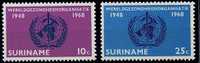 Surinam ** N° 476/477 - 20e Ann. De L´O.M.S. - Suriname ... - 1975