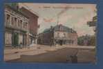 CP HIRSON - RUES DE L'HOTEL DE VILLE ET DE CHARLEVILLE - ANIMATION MAGASIN RAVITAILLEMENT - ECRITE EN 1927 - Hirson