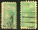 Victoria Mi. N° 132 2 Mal Gestempelt 1901, Freimarken: Königin Viktoria; Inschrift POSTAGE Die Kleinste Victoriamarke De - Gebruikt