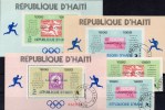 Marathon USA #349 DR 613 Mexiko 1241 Olympia-Sieger 1968 Haiti 1045,47,Block 35,36+38 O 28€ Stamp On Stamp Sheet Caribic - Blocks & Kleinbögen