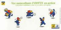 PLANCHE 5 AUTOCOLLANTS FOOTIX FRANCE 1998 OFFERTE PAR LA POSTE - Covers & Documents
