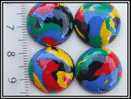 Cabochon Multicolore Environ 18mm - Perles