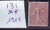 131   SANS CH  COTE   190 - Unused Stamps