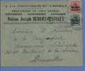 Lettre TP Germania Cachet Allemand CHIMAY - Censure CHARLEROI - Entete " CHAUSSURES " (VK) - OC1/25 Generalgouvernement 